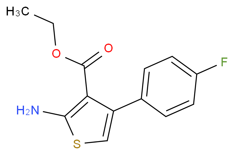 2-Amino-4-(4-fluoro-phenyl)-thiophene-3-carboxylic acid ethyl ester_分子结构_CAS_35978-33-7)