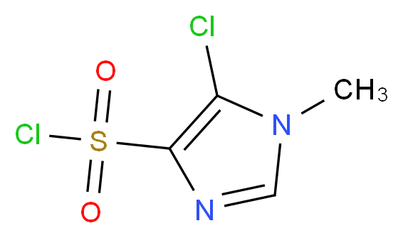 5-chloro-1-methyl-1H-imidazole-4-sulfonyl chloride_分子结构_CAS_137048-96-5