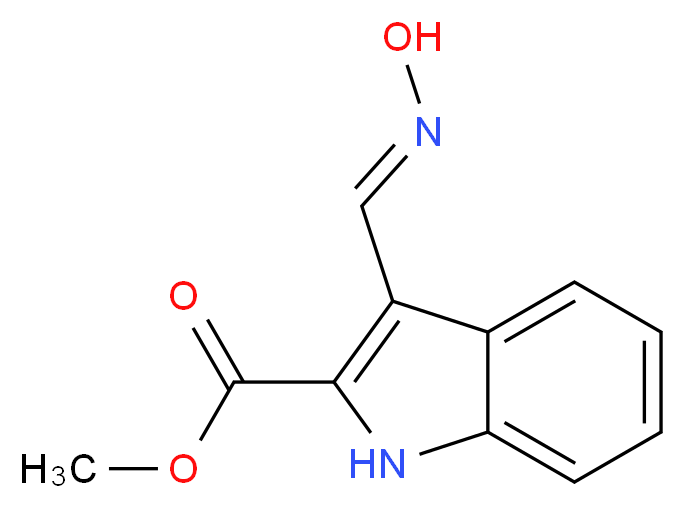Methyl 3-[(hydroxyimino)methyl]indole-2-carboxylate_分子结构_CAS_)