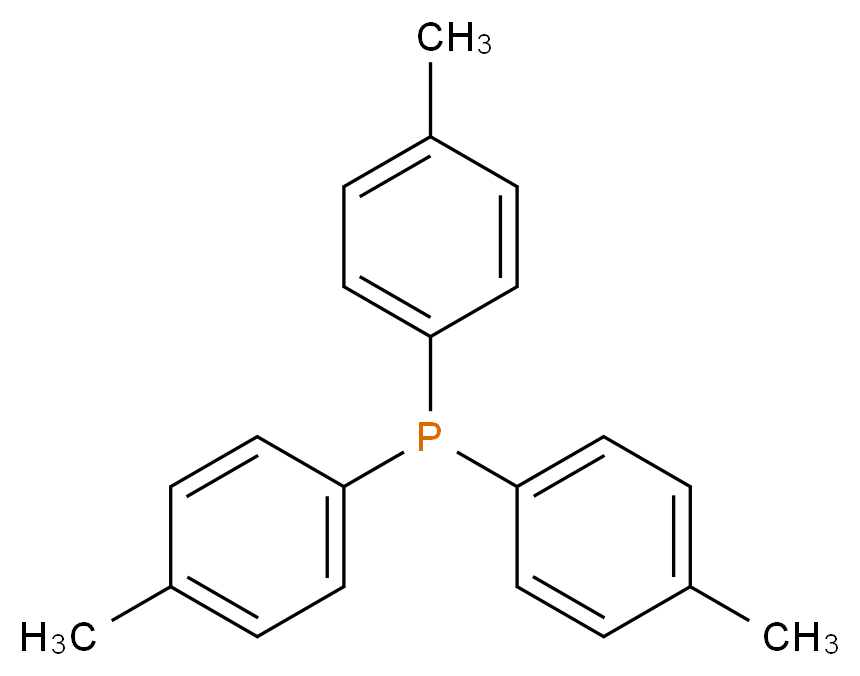 tris(4-methylphenyl)phosphane_分子结构_CAS_1038-95-5