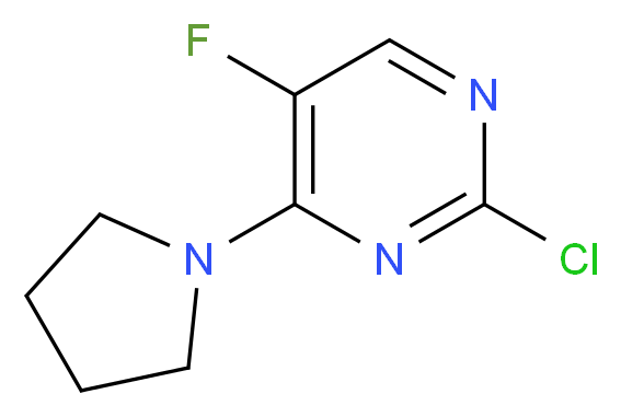 2-chloro-5-fluoro-4-(1-pyrrolidinyl)pyrimidine_分子结构_CAS_923119-59-9)