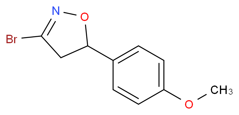 3-Bromo-5-(4-methoxyphenyl)-4,5-dihydroisoxazole_分子结构_CAS_1120215-02-2)