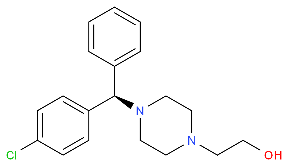 2-{4-[(R)-(4-chlorophenyl)(phenyl)methyl]piperazin-1-yl}ethan-1-ol_分子结构_CAS_728948-88-7