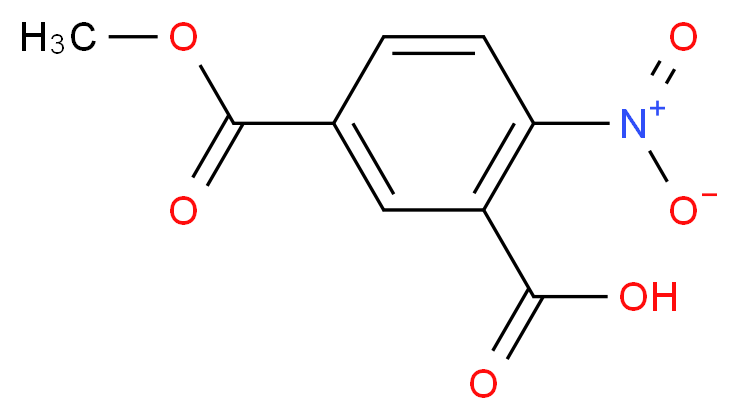 5-(methoxycarbonyl)-2-nitrobenzoic acid_分子结构_CAS_76143-33-4
