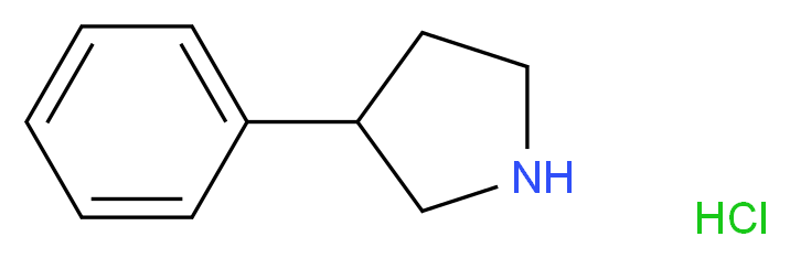 3-Phenylpyrrolidine hydrochloride_分子结构_CAS_857281-02-8)