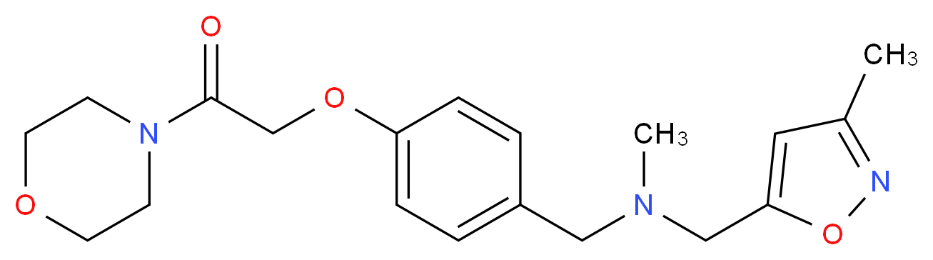 N-methyl-1-(3-methylisoxazol-5-yl)-N-[4-(2-morpholin-4-yl-2-oxoethoxy)benzyl]methanamine_分子结构_CAS_)
