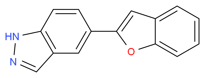 5-(1-benzofuran-2-yl)-1H-indazole_分子结构_CAS_885272-61-7