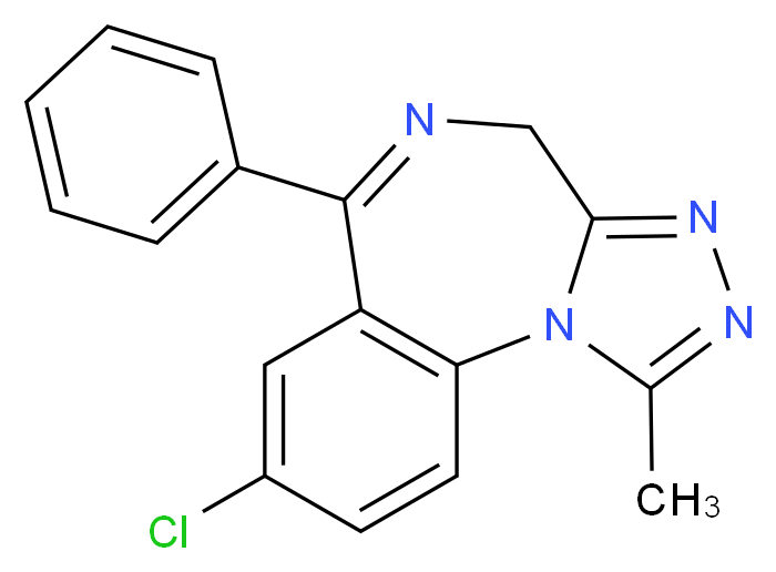 8-chloro-1-methyl-6-phenyl-4H-benzo[f][1,2,4]triazolo[4,3-a][1,4]diazepine_分子结构_CAS_)