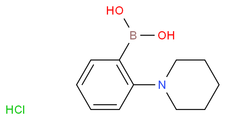 2-(PIPERIDINO)PHENYLBORONIC ACID HCL_分子结构_CAS_1072952-24-9)