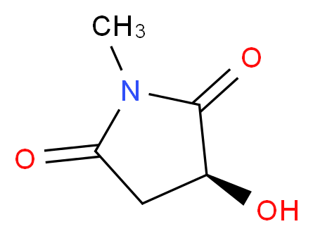 (S)-(-)-2-羟基-N-甲基琥珀酰亚胺_分子结构_CAS_104612-35-3)