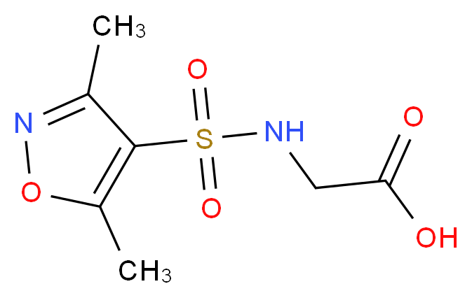 (3,5-Dimethyl-isoxazole-4-sulfonylamino)-acetic acid_分子结构_CAS_)