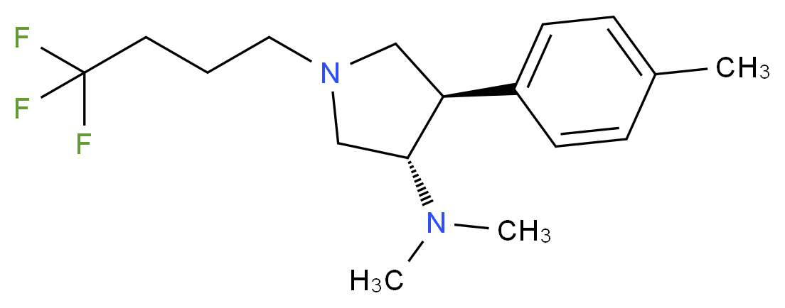 (3S*,4R*)-N,N-dimethyl-4-(4-methylphenyl)-1-(4,4,4-trifluorobutyl)-3-pyrrolidinamine_分子结构_CAS_)