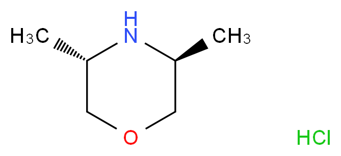 (3S,5S)-3,5-dimethylmorpholine hydrochloride_分子结构_CAS_154634-94-3