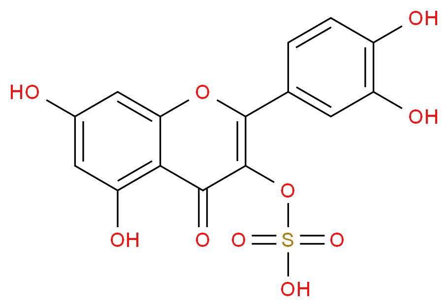 [2-(3,4-dihydroxyphenyl)-5,7-dihydroxy-4-oxo-4H-chromen-3-yl]oxidanesulfonic acid_分子结构_CAS_6089-05-6