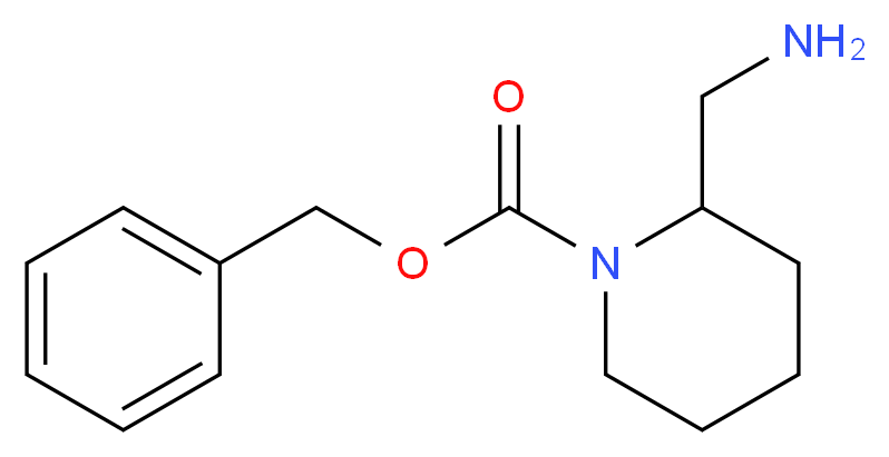 benzyl 2-(aminomethyl)piperidine-1-carboxylate_分子结构_CAS_811842-18-9
