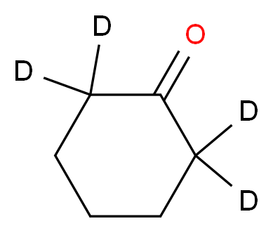 (2,2,6,6-<sup>2</sup>H<sub>4</sub>)cyclohexan-1-one_分子结构_CAS_1006-03-7