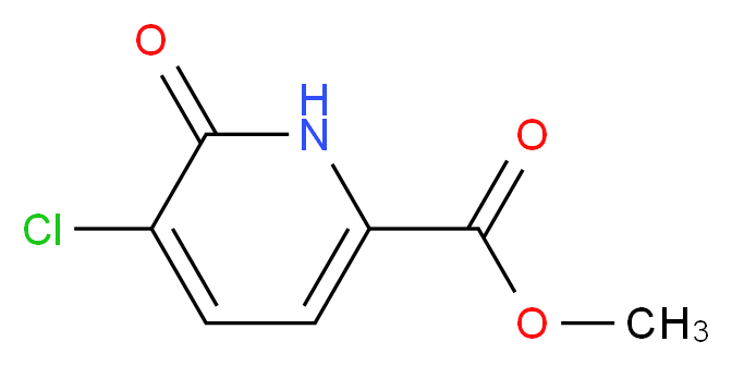 Methyl 5-chloro-6-oxo-1,6-dihydropyridine-2-carboxylate_分子结构_CAS_1214386-04-5)