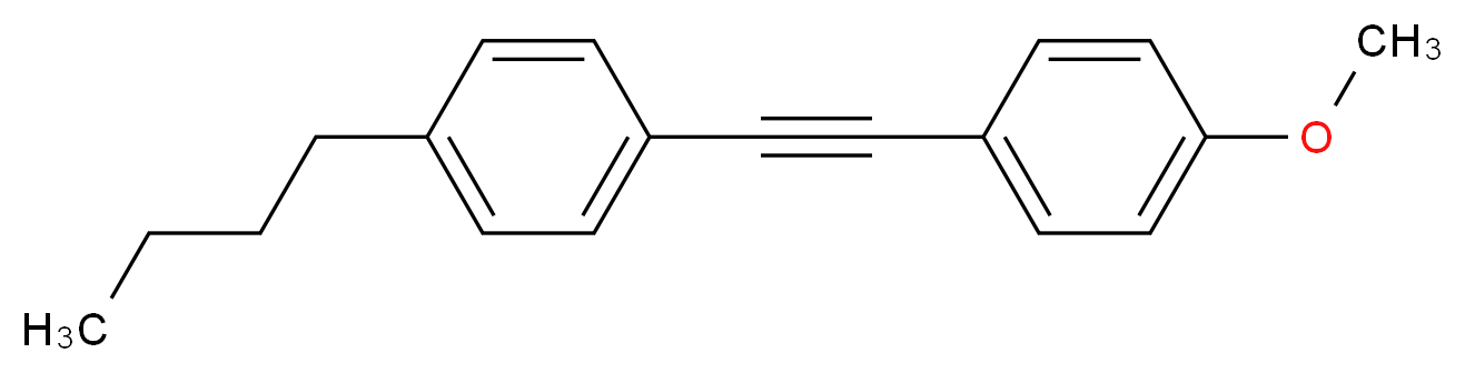 1-正丁基-4[(4-甲氧基苯基)乙炔基]苯_分子结构_CAS_35684-12-9)