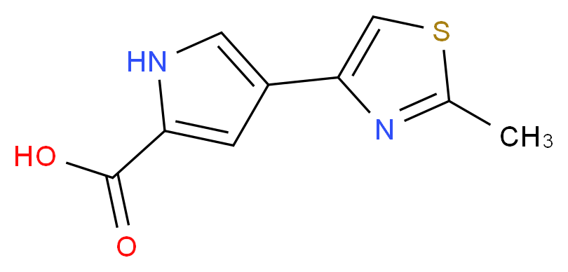 4-(2-methyl-1,3-thiazol-4-yl)-1H-pyrrole-2-carboxylic acid_分子结构_CAS_)