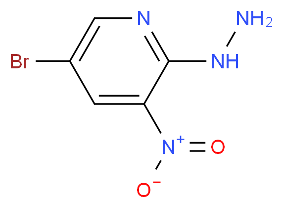 5-bromo-2-hydrazinyl-3-nitropyridine_分子结构_CAS_15862-42-7