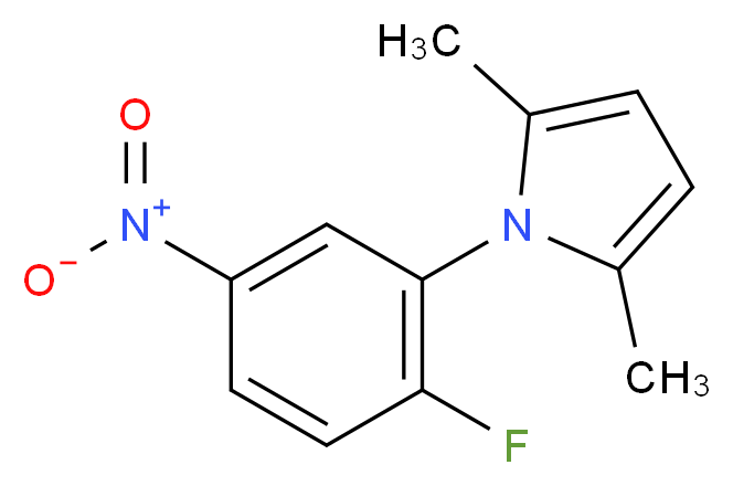 2,5-Dimethyl-1-(2-fluoro-5-nitrophenyl)-1H-pyrrole_分子结构_CAS_465514-85-6)