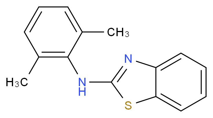 N-(2,6-dimethylphenyl)-1,3-benzothiazol-2-amine_分子结构_CAS_54708-13-3