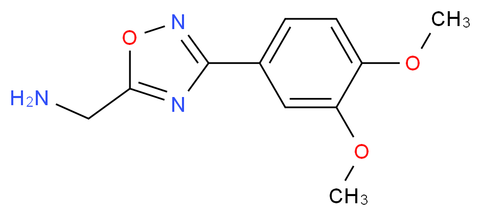 [3-(3,4-dimethoxyphenyl)-1,2,4-oxadiazol-5-yl]methanamine_分子结构_CAS_878977-92-5