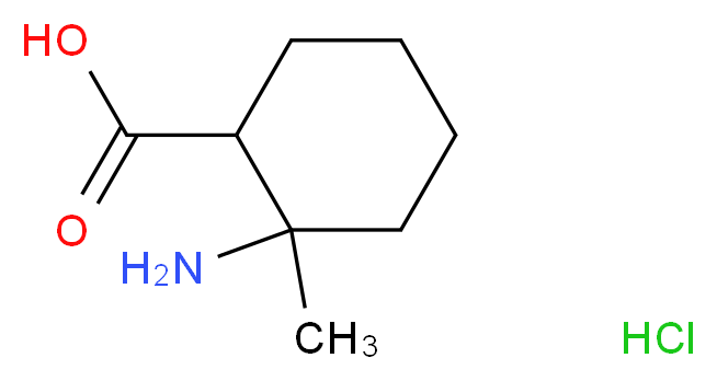 CIS-2-AMINO-2-METHYL-CYCLOHEXANECARBOXYLIC ACID HYDROCHLORIDE_分子结构_CAS_202921-88-8)