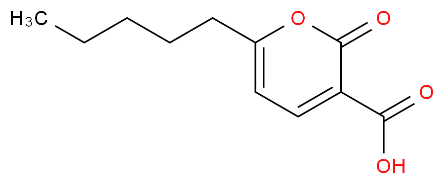 2-oxo-6-pentyl-2H-pyran-3-carboxylic acid_分子结构_CAS_27593-22-2
