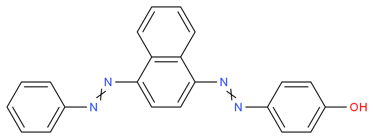 4-{2-[4-(2-phenyldiazen-1-yl)naphthalen-1-yl]diazen-1-yl}phenol_分子结构_CAS_6253-10-7