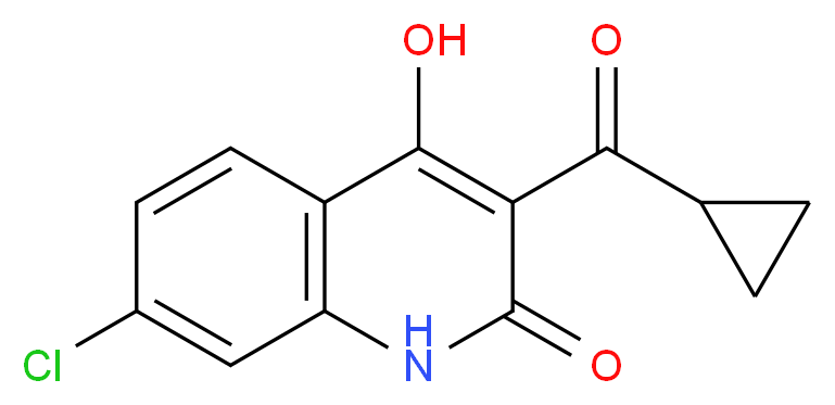 7-CHLORO-3-(CYCLOPROPYLCARBONYL)-4-HYDROXY-2(1H)-QUINOLINE_分子结构_CAS_)