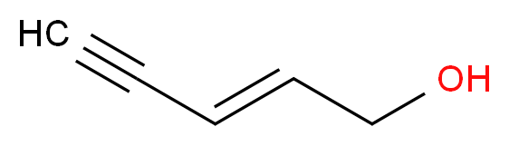 2-戊烯-4-炔-1-醇_分子结构_CAS_5557-88-0)