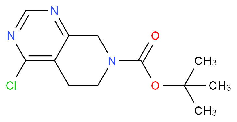 tert-butyl 4-chloro-5H,6H,7H,8H-pyrido[3,4-d]pyrimidine-7-carboxylate_分子结构_CAS_1053656-57-7