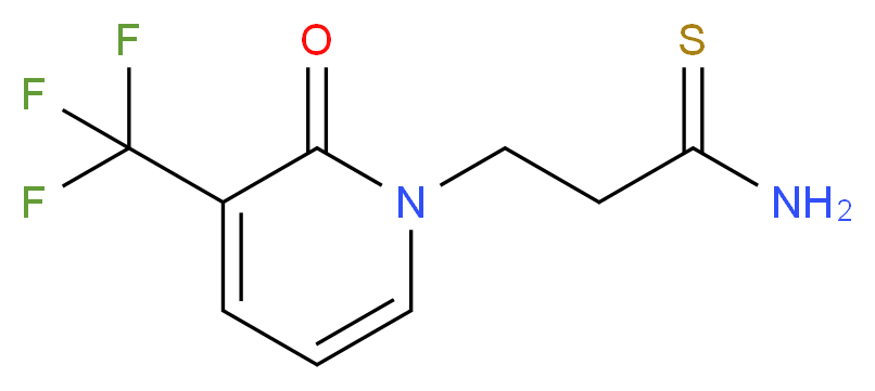 3-[2-oxo-3-(trifluoromethyl)-1,2-dihydropyridin-1-yl]propanethioamide_分子结构_CAS_265314-18-9