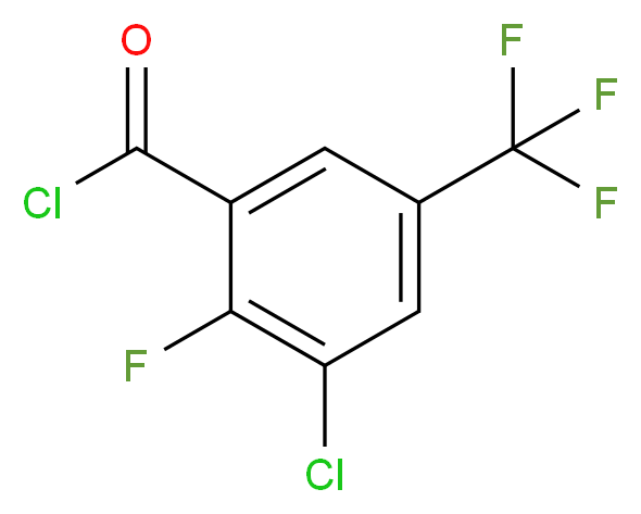 3-chloro-2-fluoro-5-(trifluoromethyl)benzoyl chloride_分子结构_CAS_261763-03-5