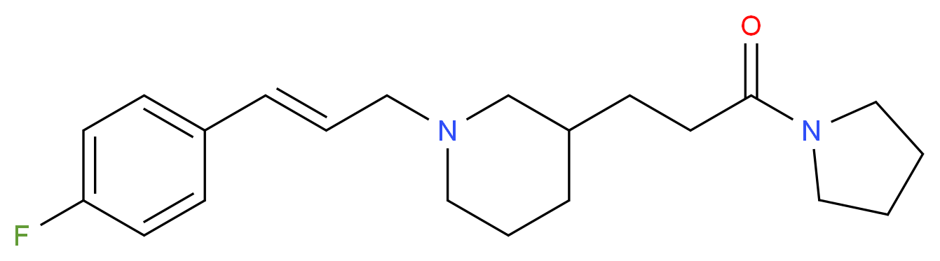 1-[(2E)-3-(4-fluorophenyl)-2-propen-1-yl]-3-[3-oxo-3-(1-pyrrolidinyl)propyl]piperidine_分子结构_CAS_)
