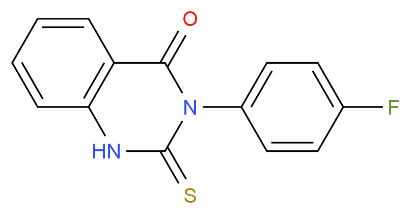 2,3-Dihydro-3-(4-fluorophenyl)-2-thioxoquinazolin-4(1H)-one_分子结构_CAS_1547-15-5)