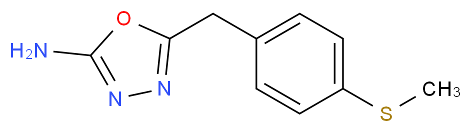 5-[4-(methylthio)benzyl]-1,3,4-oxadiazol-2-amine_分子结构_CAS_1177316-64-1)