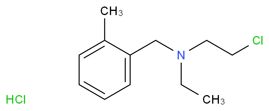 (2-chloroethyl)(ethyl)[(2-methylphenyl)methyl]amine hydrochloride_分子结构_CAS_57913-68-5