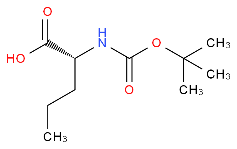 (2R)-2-{[(tert-butoxy)carbonyl]amino}pentanoic acid_分子结构_CAS_57521-85-4