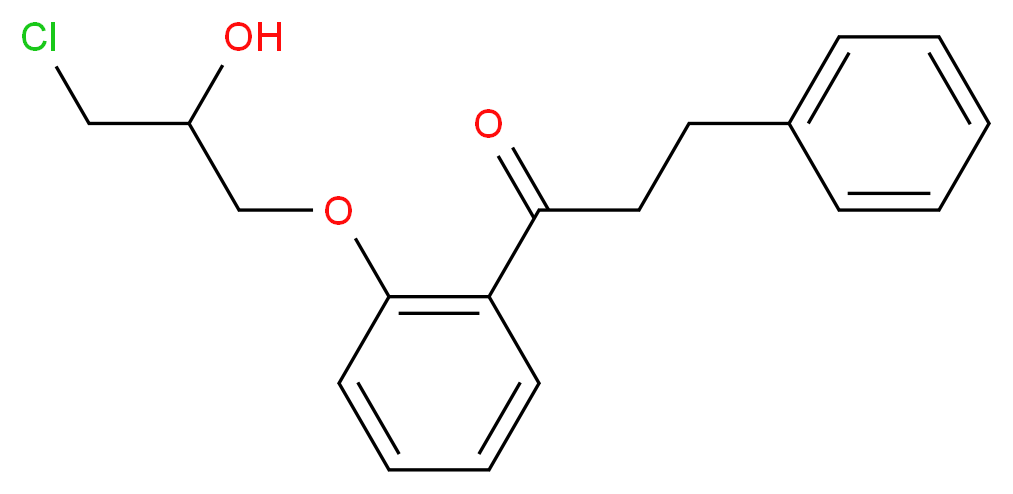 1-[2-(3-chloro-2-hydroxypropoxy)phenyl]-3-phenylpropan-1-one_分子结构_CAS_165279-79-8