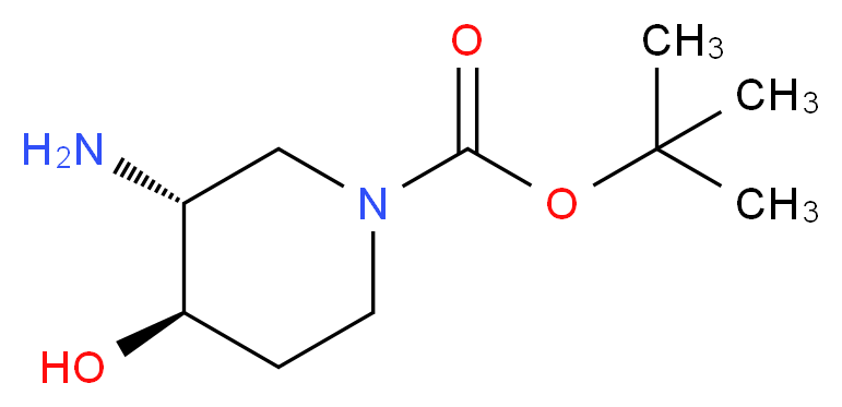 tert-butyl (3R,4R)-3-amino-4-hydroxypiperidine-1-carboxylate_分子结构_CAS_1268511-99-4