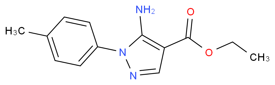 Ethyl 5-amino-1-(4-methylphenyl)-1H-pyrazole-4-carboxylate_分子结构_CAS_150011-11-3)