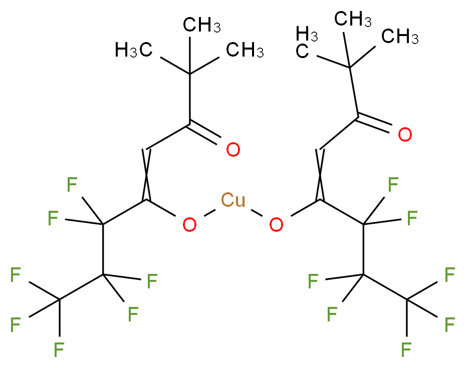 6,6,7,7,8,8,8-heptafluoro-5-({[(1,1,1,2,2,3,3-heptafluoro-7,7-dimethyl-6-oxooct-4-en-4-yl)oxy]cuprio}oxy)-2,2-dimethyloct-4-en-3-one_分子结构_CAS_80289-21-0