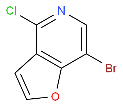 7-bromo-4-chlorofuro[3,2-c]pyridine_分子结构_CAS_1105187-43-6