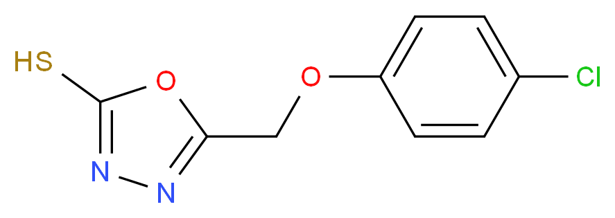 5-[(4-chlorophenoxy)methyl]-1,3,4-oxadiazole-2-thiol_分子结构_CAS_)