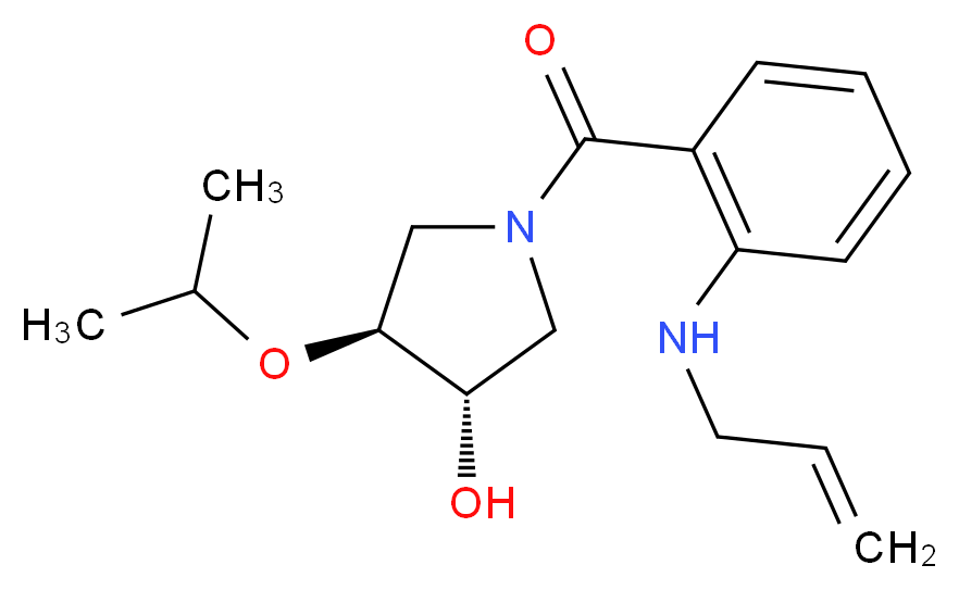 (3S*,4S*)-1-[2-(allylamino)benzoyl]-4-isopropoxypyrrolidin-3-ol_分子结构_CAS_)