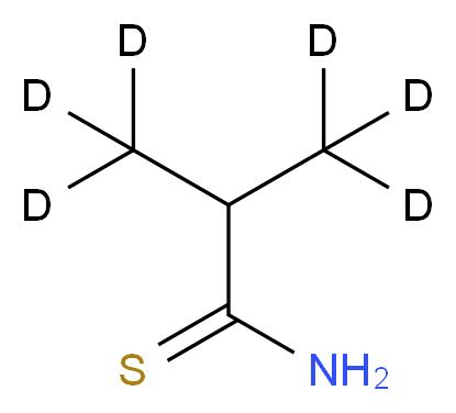 2-(<sup>2</sup>H<sub>3</sub>)methyl(3,3,3-<sup>2</sup>H<sub>3</sub>)propanethioamide_分子结构_CAS_1020719-63-4