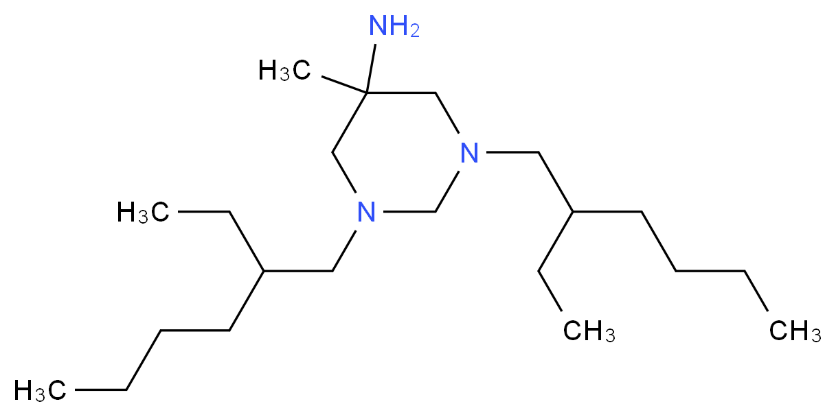 1,3-bis(2-ethylhexyl)-5-methyl-1,3-diazinan-5-amine_分子结构_CAS_141-94-6