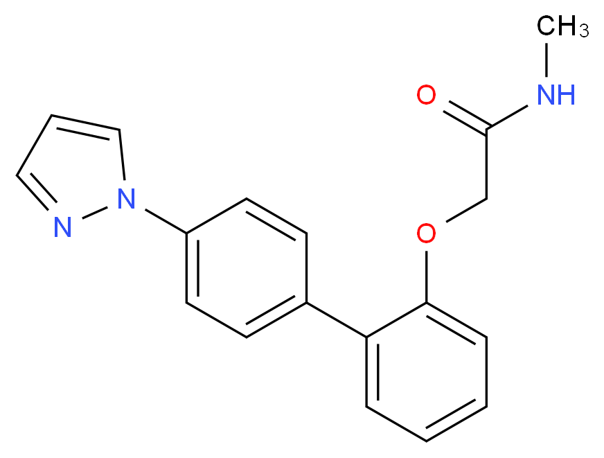 N-methyl-2-{[4'-(1H-pyrazol-1-yl)biphenyl-2-yl]oxy}acetamide_分子结构_CAS_)